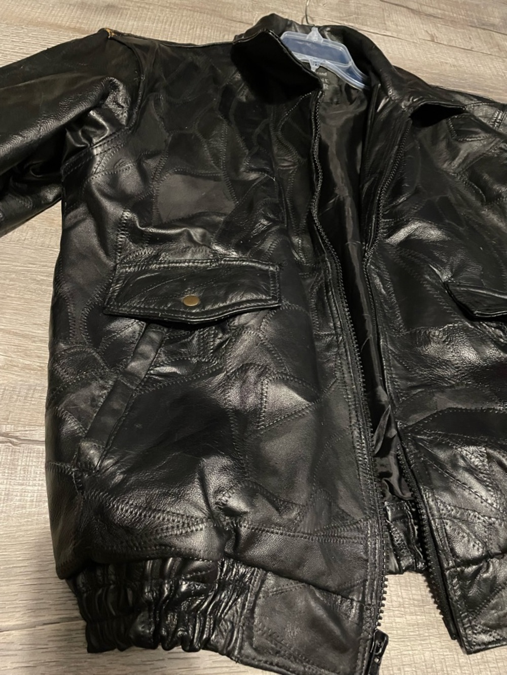 Vintage Maxam Brand Genuine Leather Top Grain Lambskin Black Full Zip Large - Picture 6 of 13